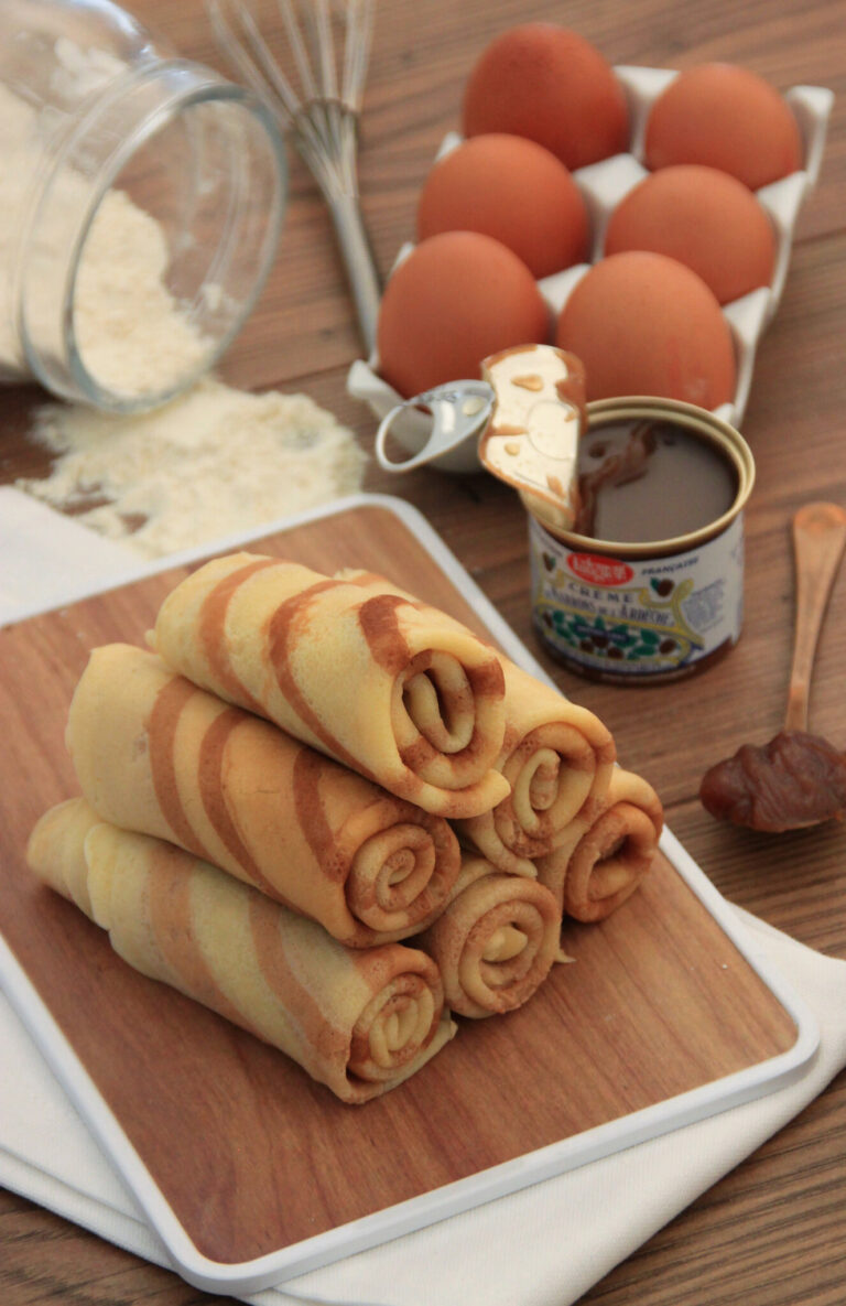 Crêpes tourbillon à la crème de marrons