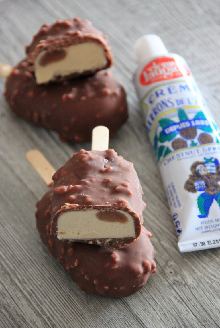 Glace magnum à la crème de marron – chocolat au lait et noisettes grillées