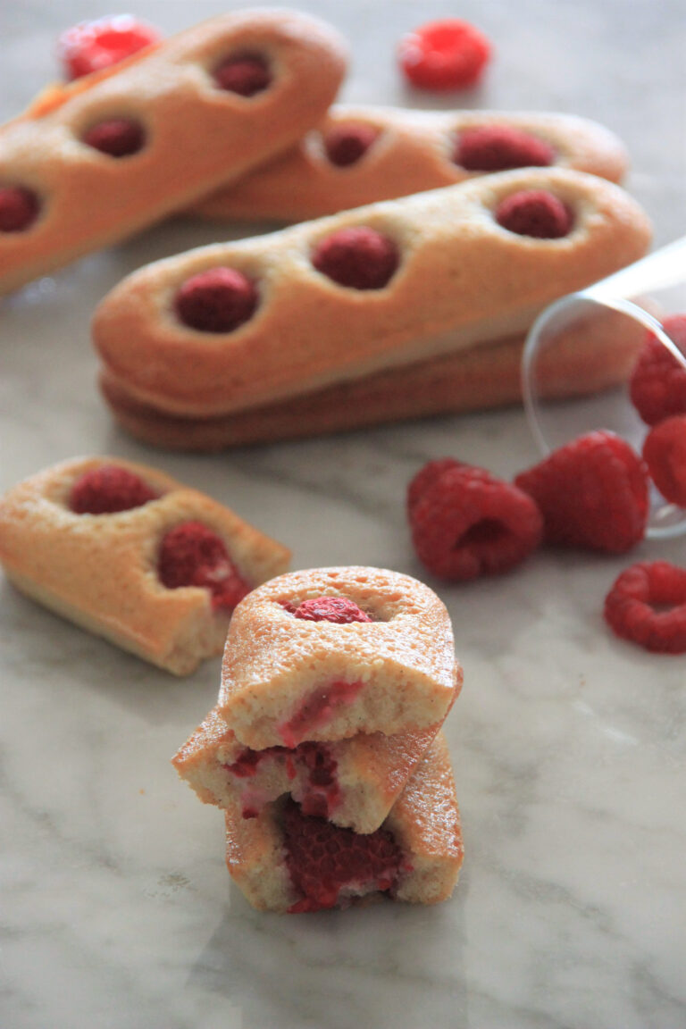 Financiers amande framboise