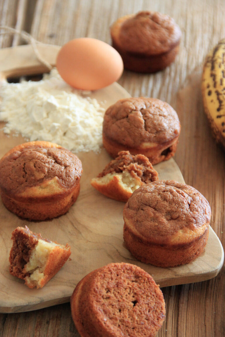 Muffins à la banane et au praliné