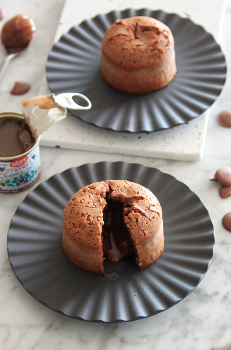 Coulants au chocolat au lait cœur crème de marrons