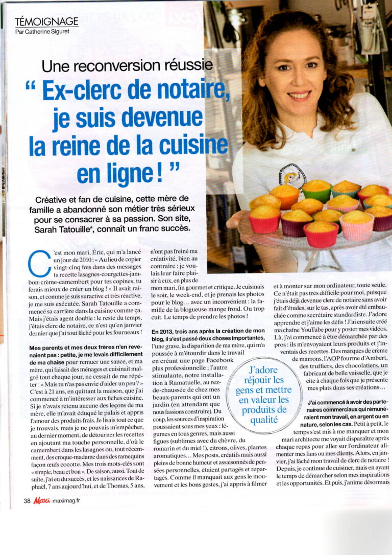 Mon interview pour Maxi magazine (2018)